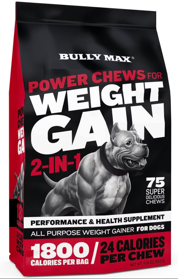 2-in-1 Power Chews for Weight Gain Supplement for Dogs