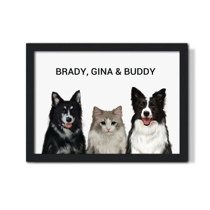 Wood Frame 3 Pets - Petterm