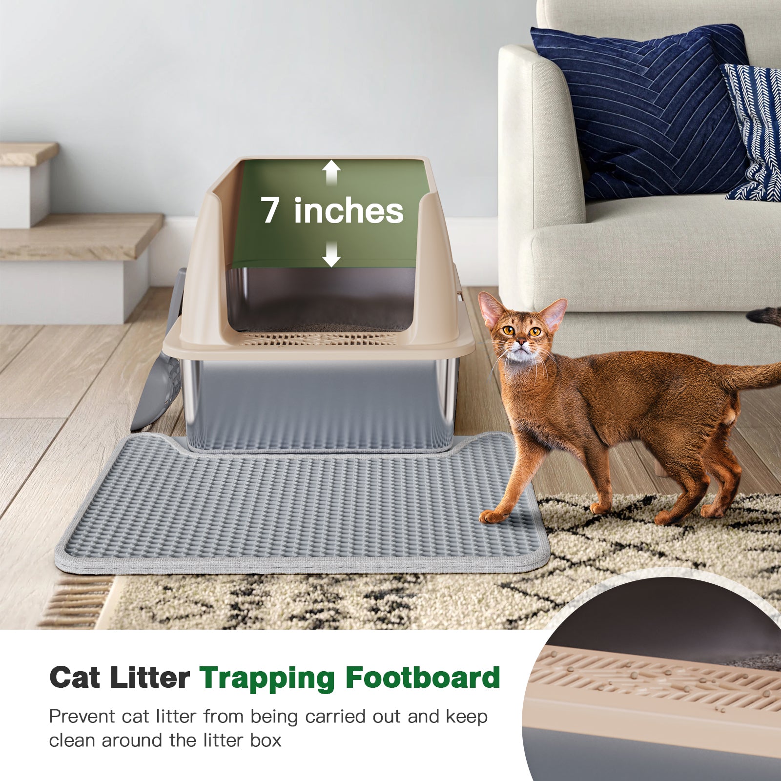 Arelia cat litter mat best sale