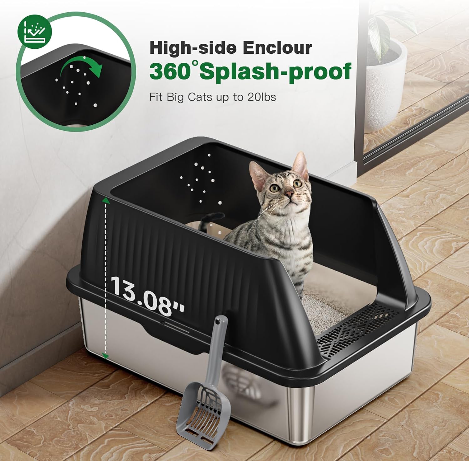 Petterm Stainless Steel Litter Box