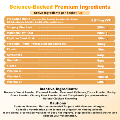 Petterm Probiotic Hairball Powder Supplement