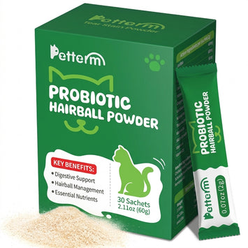 Petterm Probiotic Hairball Control Powder Supplement