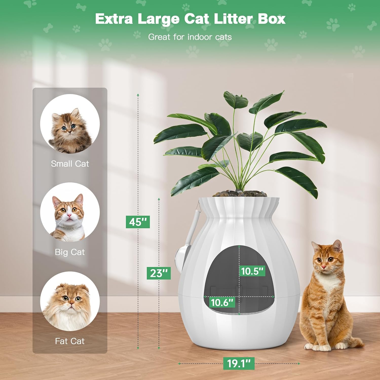 Hidden Plant Litter Box Petterm Smart Cat Litter Box