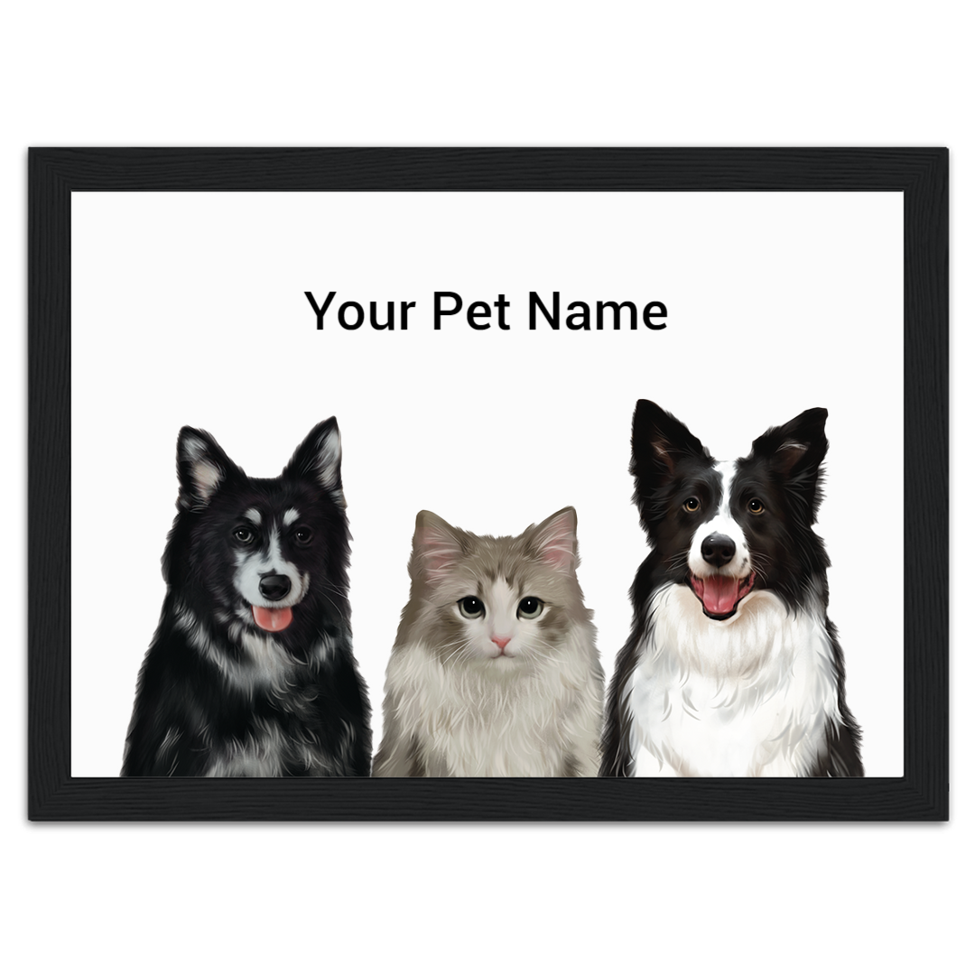 Wood Frame 3 Pets - Petterm